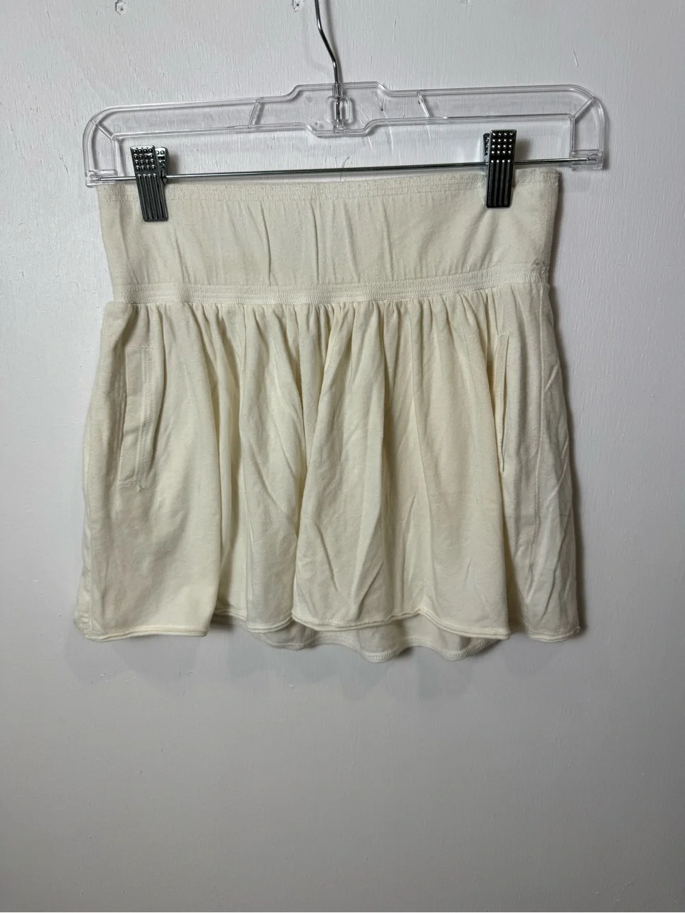 Abercrombie & Fitch Ivory Pocket Mini Skirt XS Soft Stretch Cottagecore boho